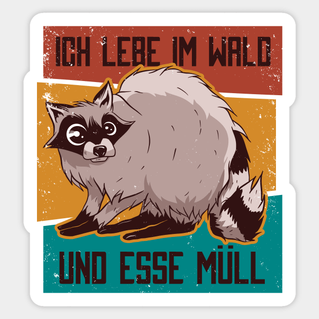 Raccoon eating trash Sticker by Shadowbyte91